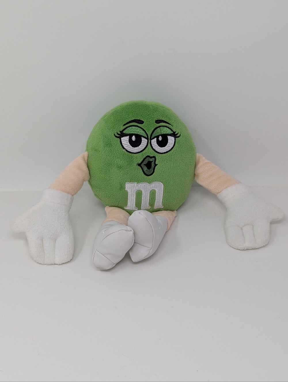 M&M'S Green Female Character Plush with White Hands and Shoes